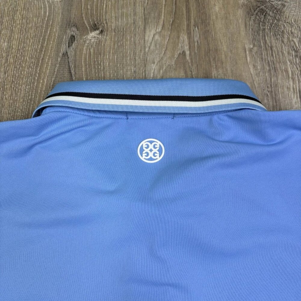 G/Fore Mens Blue Short Sleeve Stretch Golf Polo Shirt Size L POINCIANA GOLF CLUB - Picture 6 of 12